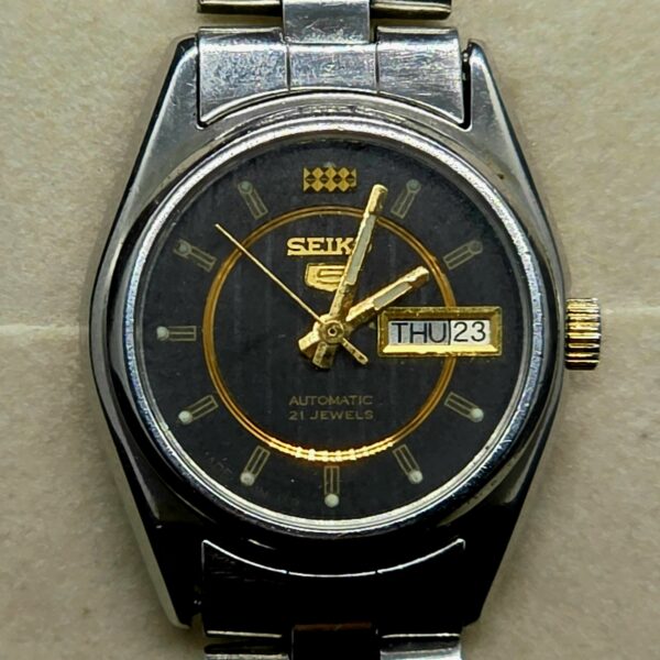 2026/07/3079-scaled.jpg Seiko 5 Automatic Black Dial with Gold Accents