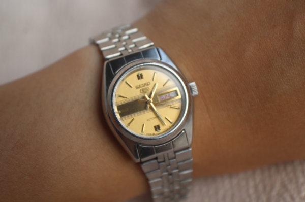 Seiko 5 Gold Dial for Ladies